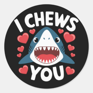 Sticker Rond Love Heart Leopard Cute Valentine's Day