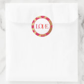Sticker Rond Love Hearts et Gold Foil (Sac)