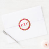 Sticker Rond Love Hearts et Gold Foil (Enveloppe)