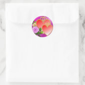 Sticker Rond Love Hearts Saint Valentin (Sac)