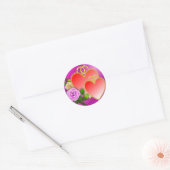 Sticker Rond Love Hearts Saint Valentin (Enveloppe)