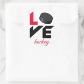 Sticker Rond Love hockey (Sac)
