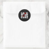 Sticker Rond Love Hope Cure - Sensibilisation aux cellules de f (Sac)