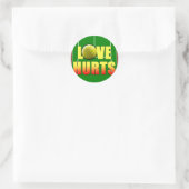 Sticker Rond Love Hurts, Funny Tennis (Sac)