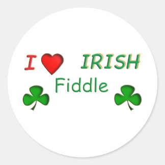 Sticker Rond Love Irish Fiddle