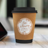 Sticker Rond Love is Brewing Bridal Shower 