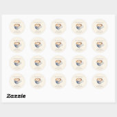 Sticker Rond Love is Brewing Café Enterrement de Fille (Feuille)