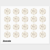Sticker Rond Love is Brewing Coffee Hand Drawn Bridal Shower (Feuille)