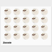 Sticker Rond Love Is Brewing Expresso Martini Enterrement de Vi (Feuille)