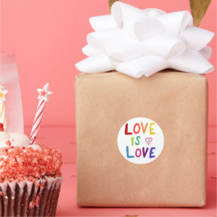 Sticker Rond LOVE IS LOVE Rainbow Handlett Set de