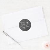 Sticker Rond Love is Sweet Elegant Script Chalkboard Mariage (Enveloppe)