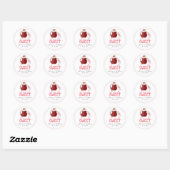 Sticker Rond Love Is Sweet Strawberry Jam | Mariage (Feuille)
