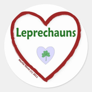 Sticker Rond Love Leprechauns