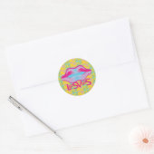 Sticker Rond Love Lips Vips by masanser (Enveloppe)