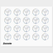 Sticker Rond Love & Merci Mariage de graphique nautique | #Flor (Feuille)