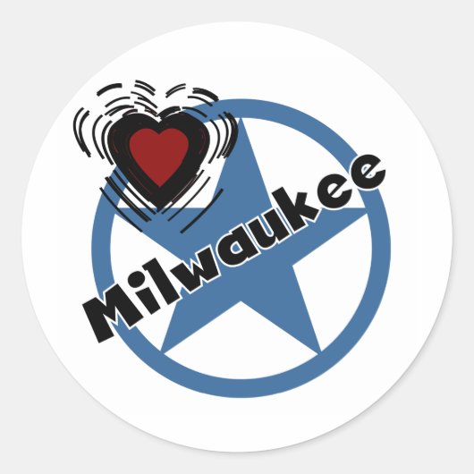 Sticker Rond Love Milwaukee (Devant)