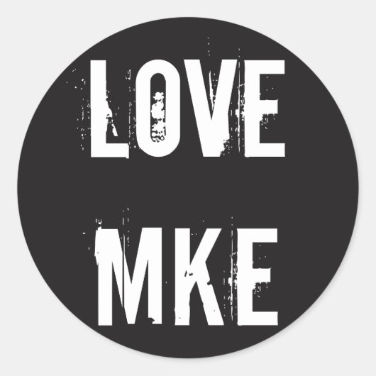 Sticker Rond LOVE MILWAUKEE - Love MKE (Devant)