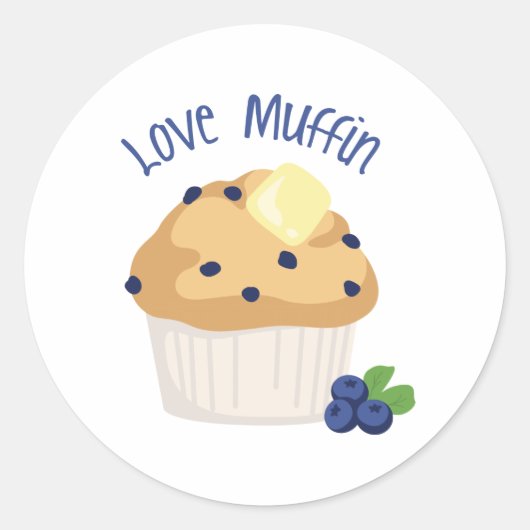 Sticker Rond Love Muffin (Devant)