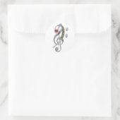 Sticker Rond Love Music Clef Sculpture (Sac)