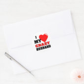 Sticker Rond Love My Crazy (Enveloppe)