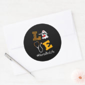 Sticker Rond Love Nurse Life Leopard and Boo Sheet Halloween (Enveloppe)