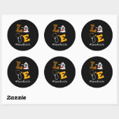 Sticker Rond Love Nurse Life Leopard and Boo Sheet Halloween (Feuille)