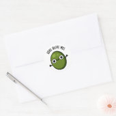 Sticker Rond Love Olive Me Drôle Pun de nourriture (Enveloppe)