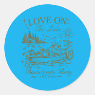 Sticker Rond Love On The Lake Enterrement de Vie de Jeune Fille