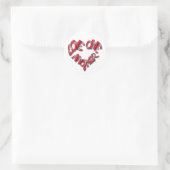 Sticker Rond Love One Another - Heart Shape graphique brillant  (Sac)