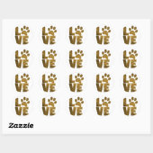 Sticker Rond Love paw-print (Feuille)