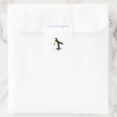 Sticker Rond Love Penguins - Pingouin (Sac)