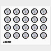 Sticker Rond Love Schnauzer (Feuille)