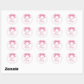 Sticker Rond Love Shack Baby shower bébé fille (Feuille)