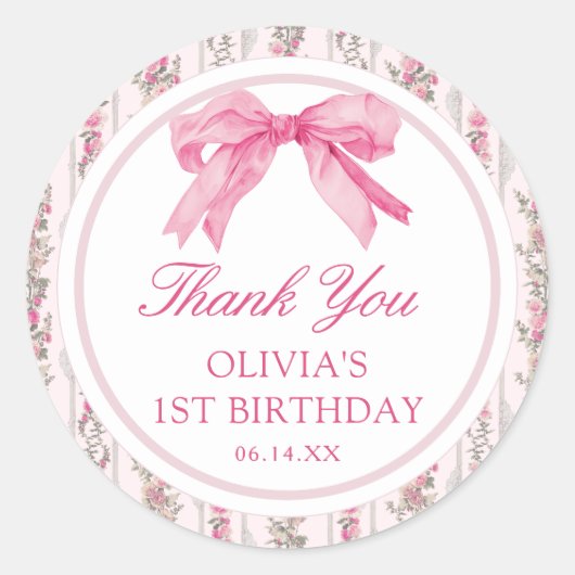 Sticker Rond Love Shack Coquette Merci (Devant)