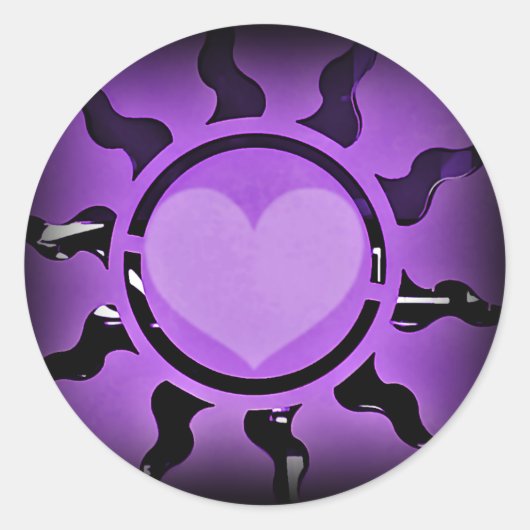 Sticker Rond Love Shines 4 U_ (Devant)