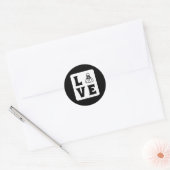 Sticker Rond Love Shuttle Dminton (Enveloppe)