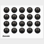 Sticker Rond Love Skeleton Hand Classic (Feuille)