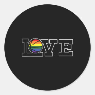 Sticker Rond Love Sketll Lgbt-q Gay Pride Drapeau Arc-en-ciel S