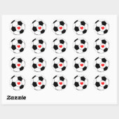 Sticker Rond Love soccer - Boule de sport avec coeur (Feuille)