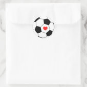 Sticker Rond Love soccer - Boule de sport avec coeur (Sac)