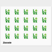 Sticker Rond Love St. Patrick’s Day ☘️ 💚 (Feuille)