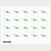 Sticker Rond Love St. Patrick’s Day ☘️ 💚 (Feuille)
