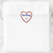Sticker Rond Love Surfing (Sac)
