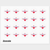 Sticker Rond Love Texas (Feuille)