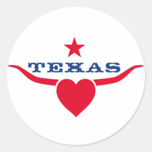 Sticker Rond Love Texas
