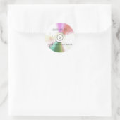 Sticker Rond LOVE Unique Moderne Retro CD de mariage Faveur (Sac)