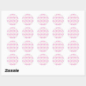 Sticker Rond Love Valentines (Feuille)
