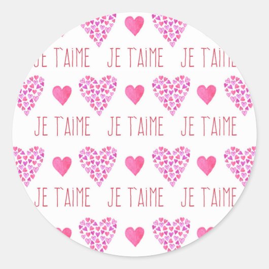 Sticker Rond Love Valentines (Devant)