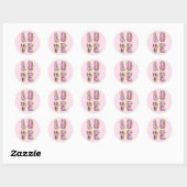 Sticker Rond LOVE Valentine's Day (Feuille)