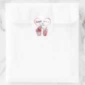 Sticker Rond Love You a Latte Valentines Day (Sac)